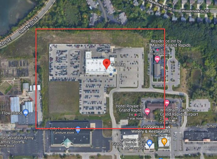 Splash Family Waterpark (Arnes Funland) - Aerial - Now Carmax As Of 2022 (newer photo)